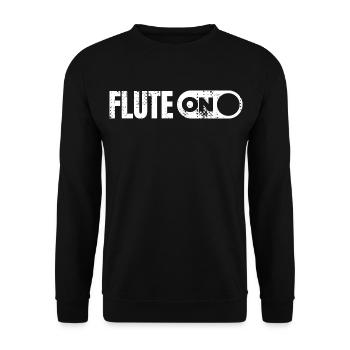 Musique de flûte - Sweat-shirt Unisexe - noir - Devant - Alina (178cm) & Michal (187cm)