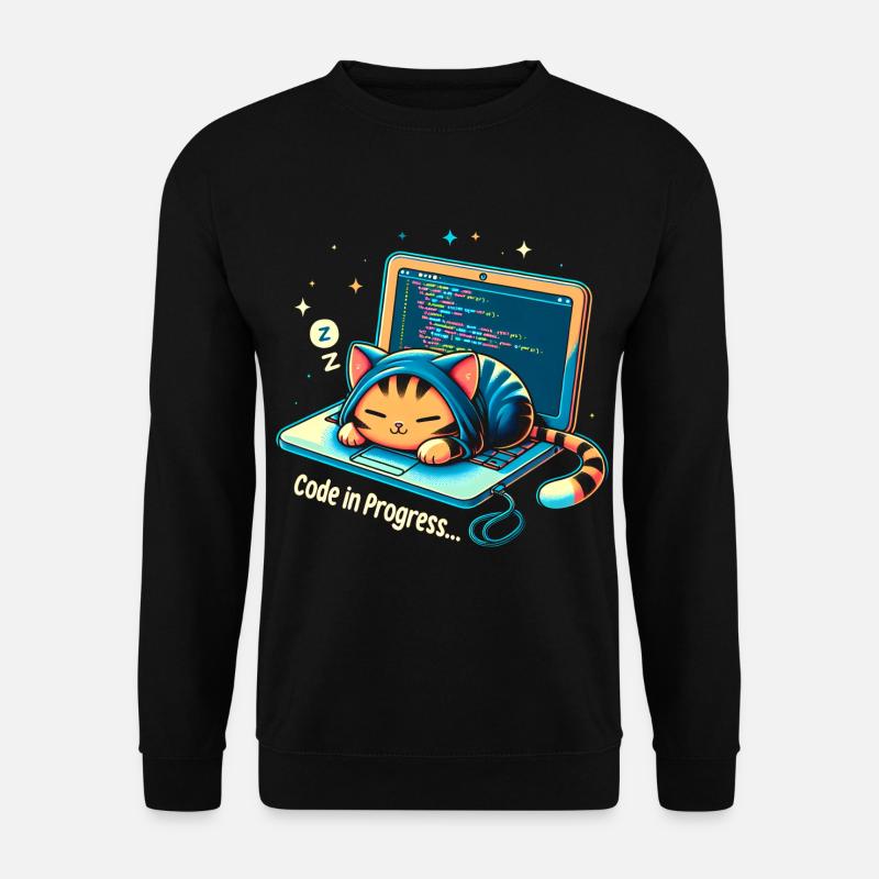 Code in progress.. - Programming Cats - Unisex Sweatshirt - black