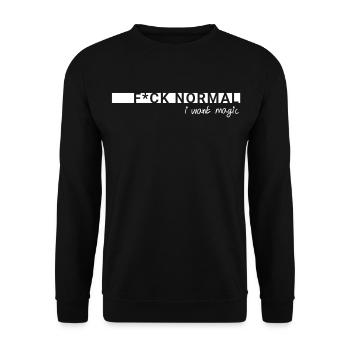 F*ck Normal – I Want Magic - Unisex Sweatshirt - black - Front - Alina (178cm) & Michal (187cm)