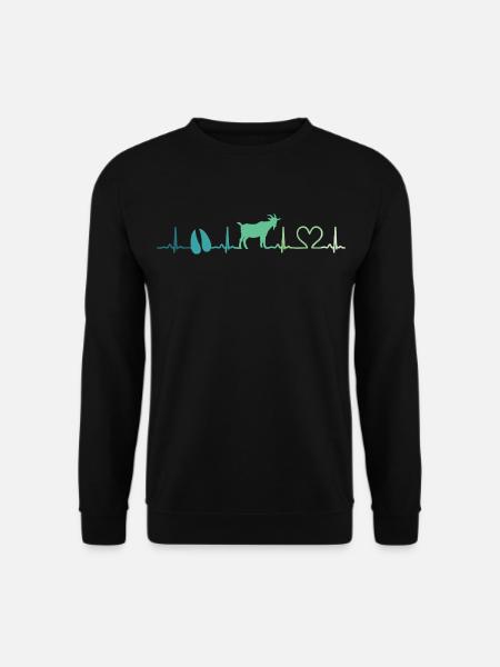 Goat heartbeat gift goats - Unisex Sweatshirt - black