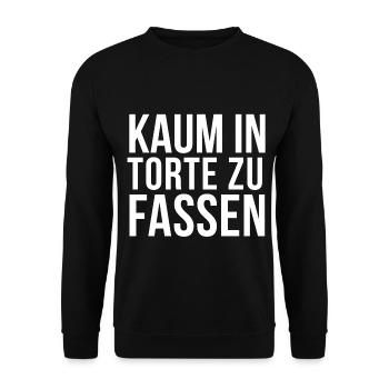 Torte Kuchen Gebäck Nachtisch Süßigkeiten Geschenk - Unisex Pullover - Schwarz - Vorne - Alina (178cm) & Michal (187cm)