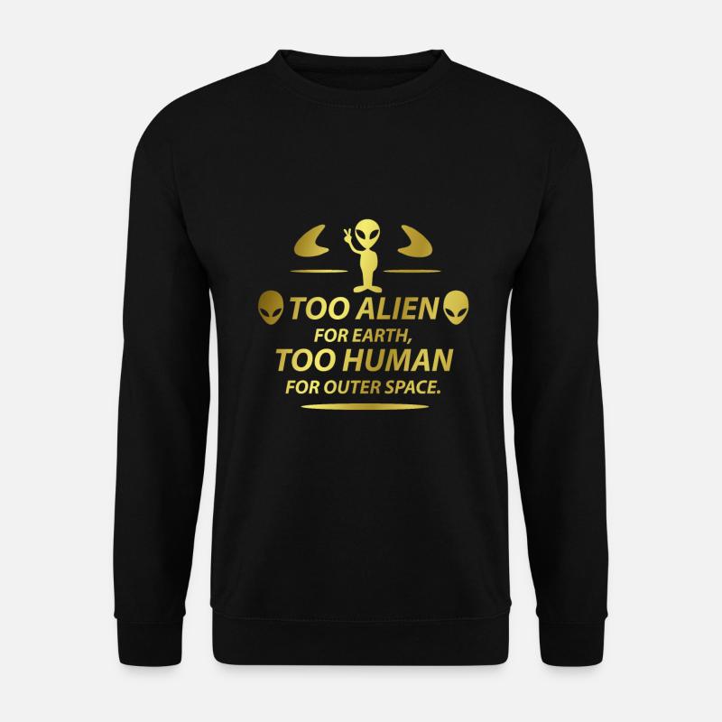 Alien | Weltraum Zeichen Ausserirdisch Geschenk - Unisex Pullover - Schwarz