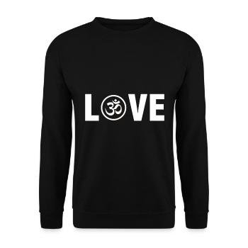 Om indien goa hinduismus buddhismus spirituell Zen - Unisex Pullover - Schwarz - Vorne - Alina (178cm) & Michal (187cm)