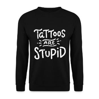 Tatouage Hater - Sweat-shirt Unisexe - noir - Devant - Alina (178cm) & Michal (187cm)