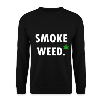 Cannabis Smoking Grinder Weed Smoking Weed Weed Gift - Unisex Sweatshirt - black - Front - Alina (178cm) & Michal (187cm)