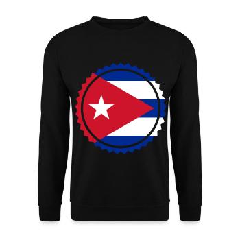 Cuba Kuba Flagge National Havanna Geschenk - Unisex Pullover - Schwarz - Vorne - Alina (178cm) & Michal (187cm)