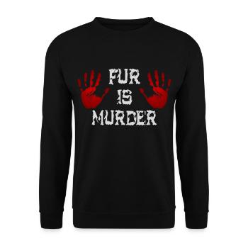 Fur is murder - Unisex Sweatshirt - black - Front - Alina (178cm) & Michal (187cm)