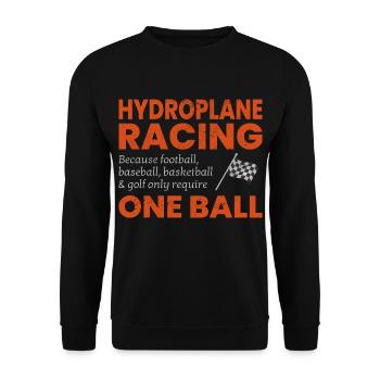 Hydroplane Boat Racing Course de hors-bord - Sweat-shirt Unisexe - noir - Devant - Alina (178cm) & Michal (187cm)