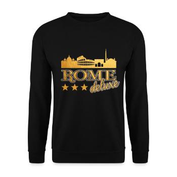 Rome Rome Italy City Skyline Home Love - Unisex Sweatshirt - black - Front - Alina (178cm) & Michal (187cm)