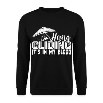 Hang Gliding Hang gliding Is In My Blood - Unisex Sweatshirt - black - Front - Alina (178cm) & Michal (187cm)