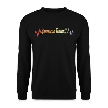 Football américain Heart Line Look rétro - Sweat-shirt Unisexe - noir - Devant - Alina (178cm) & Michal (187cm)