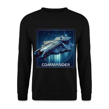 Vaisseau Commandant - Sweat-shirt Unisexe - noir - Devant - Alina (178cm) & Michal (187cm)