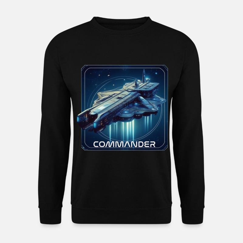 Commander Raumschiff - Unisex Pullover - Schwarz