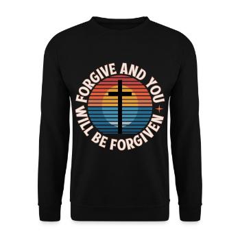 Forgive And You Will Be Forgiven 19 - Unisex Pullover - Schwarz - Vorne - Alina (178cm) & Michal (187cm)