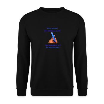 Blaues Licht - Unisex Pullover - Schwarz - Vorne - Alina (178cm) & Michal (187cm)