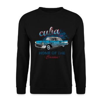 Cuba - Unisex Sweatshirt - black - Front - Alina (178cm) & Michal (187cm)