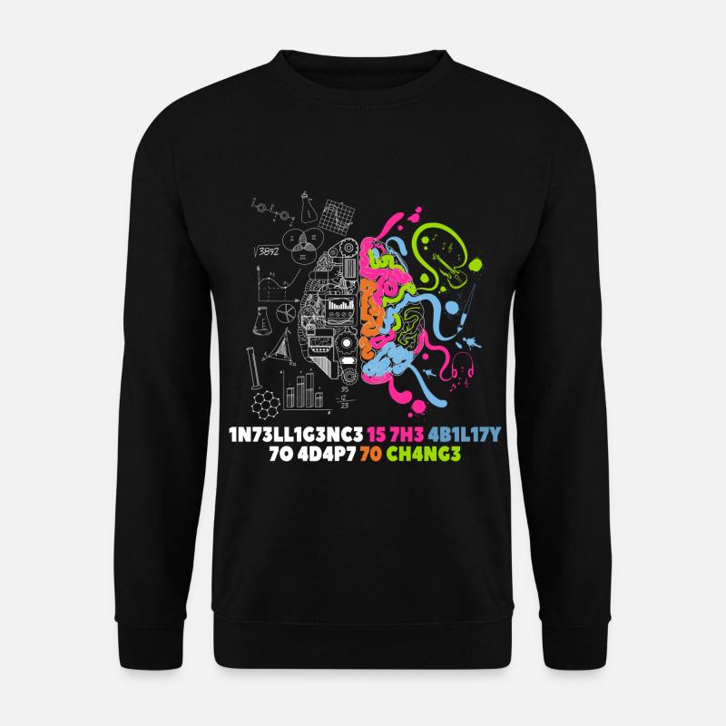 Zitat Intelligenz Gehirn Nerd Geek Stephen Hawking - Unisex Pullover - Schwarz