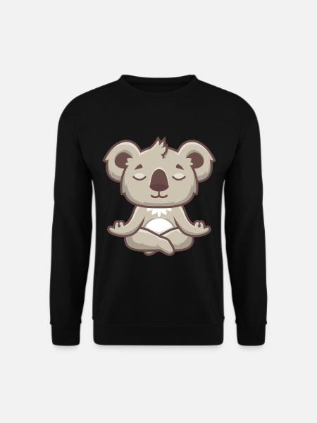 Yoga Meditation Koala - Unisex Sweatshirt - black