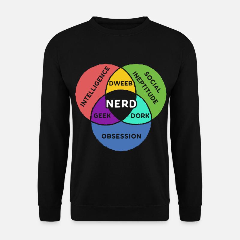 Nerd - Unisex Pullover - Schwarz