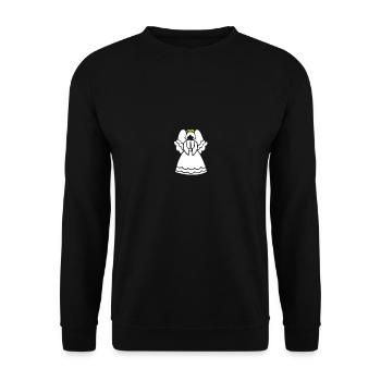 Engel - Unisex Pullover - Schwarz - Vorne - Alina (178cm) & Michal (187cm)