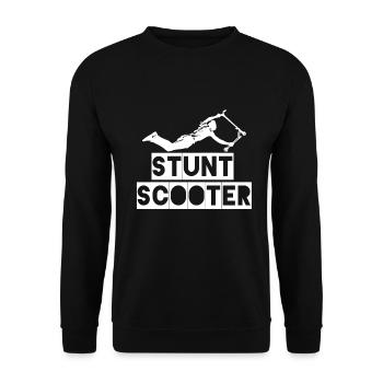 Stunt scooter street style kickboard stunt scooter - Unisex Sweatshirt - black - Front - Alina (178cm) & Michal (187cm)