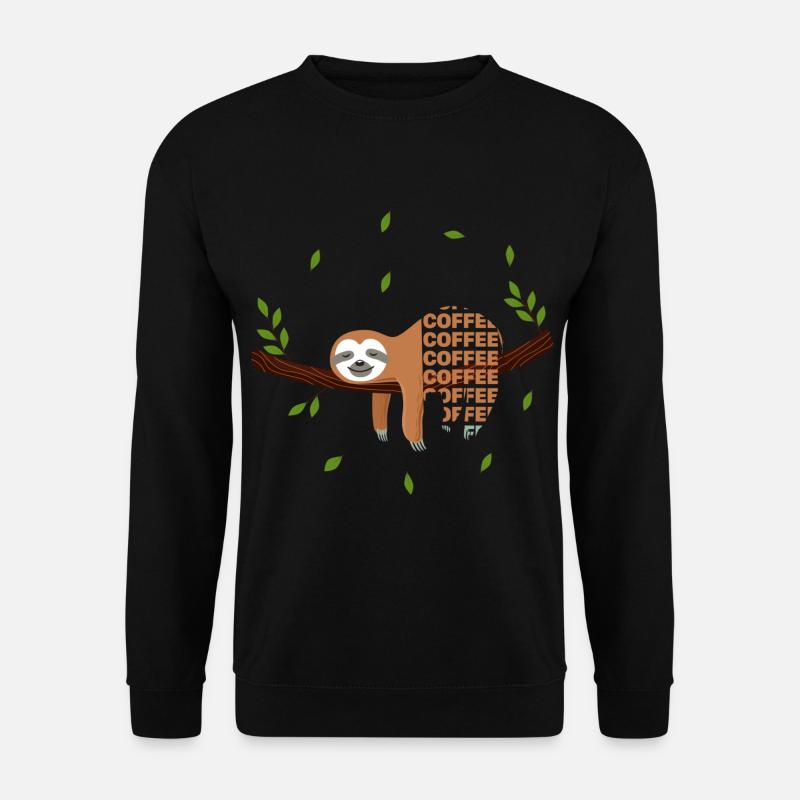 Kaffee-Faultier/ Für Faultiere - Unisex Pullover - Schwarz
