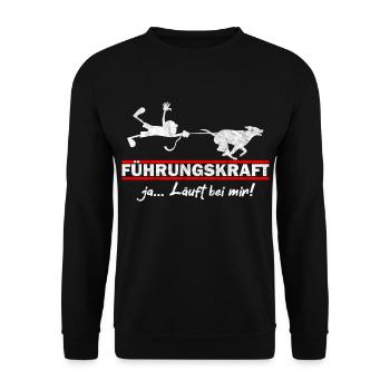 Führungskraft Hundebesitzer Hund Hunde - Unisex Pullover - Schwarz - Vorne - Alina (178cm) & Michal (187cm)
