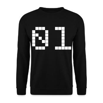 01 - Team - Crew - Unisex Sweatshirt - black - Front - Alina (178cm) & Michal (187cm)