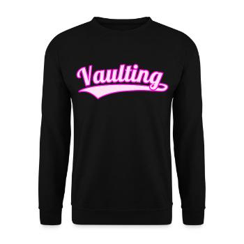 Vaulting Voltigieren Volti Team - Unisex Pullover - Schwarz - Vorne - Alina (178cm) & Michal (187cm)