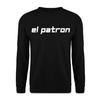 El Patron – Latino Style Print - Unisex Sweatshirt - black - Front - Alina (178cm) & Michal (187cm)