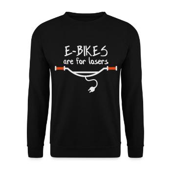 Les vélos électriques sont pour les perdants - Sweat-shirt Unisexe - noir - Devant - Alina (178cm) & Michal (187cm)