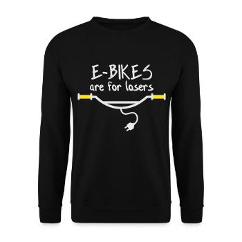 Les vélos électriques sont pour les perdants - Sweat-shirt Unisexe - noir - Devant - Alina (178cm) & Michal (187cm)