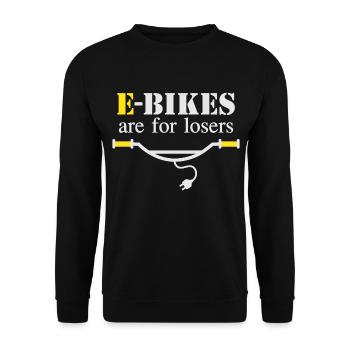 Les vélos électriques sont pour les perdants - Sweat-shirt Unisexe - noir - Devant - Alina (178cm) & Michal (187cm)