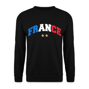 Maillot de football France Drapeau français - Sweat-shirt Unisexe - noir - Devant - Alina (178cm) & Michal (187cm)