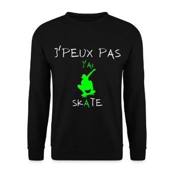 j'peux pas j'ai skate - Sweat-shirt Unisexe - noir - Devant - Alina (178cm) & Michal (187cm)