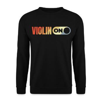 Violon Vintage - Sweat-shirt Unisexe - noir - Devant - Alina (178cm) & Michal (187cm)