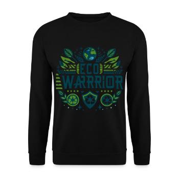 Eco-Hero: For the Planet - Unisex Sweatshirt - black - Front - Alina (178cm) & Michal (187cm)