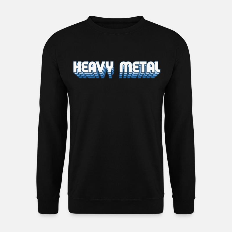 Heavy Metal Style Rétro Texte Logo - Sweat-shirt Unisexe - noir