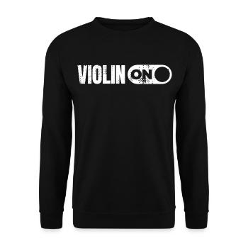 Drôle de violon - Sweat-shirt Unisexe - noir - Devant - Alina (178cm) & Michal (187cm)