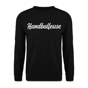 handball player - Unisex Sweatshirt - black - Front - Alina (178cm) & Michal (187cm)