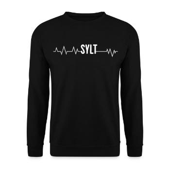 North Sea Holiday SYLT Island Wadden Sea Fun - Unisex Sweatshirt - black - Front - Alina (178cm) & Michal (187cm)