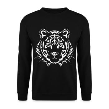 Tiger - Unisex Pullover - Schwarz - Vorne - Alina (178cm) & Michal (187cm)