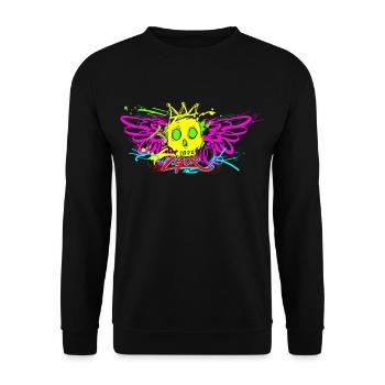 L.Gor Totenkopf - Unisex Pullover - Schwarz - Vorne - Alina (178cm) & Michal (187cm)