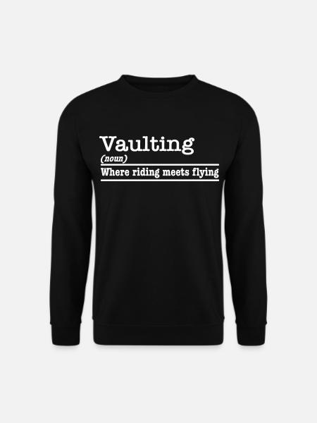 Vaulting Where Riding Meets Flying Voltigieren - Unisex Pullover - Schwarz