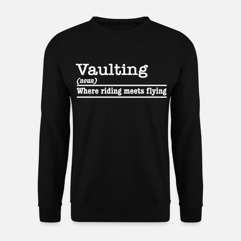 Vaulting Where Riding Meets Flying Voltigieren - Unisex Pullover - Schwarz