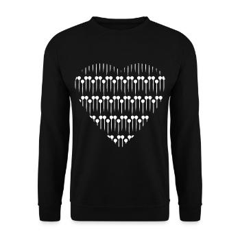 dartheart_white - Unisex Pullover - Schwarz - Vorne - Alina (178cm) & Michal (187cm)