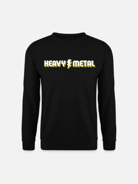 Heavy Metal Lightning Bolt Text Logo - Unisex Sweatshirt - black