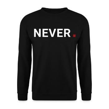 Ne pointez jamais. Cela ne signifie jamais. Motivation - Sweat-shirt Unisexe - noir - Devant - Alina (178cm) & Michal (187cm)