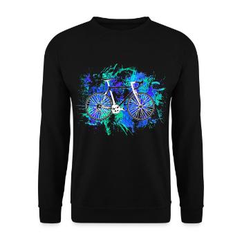 Fahrrad Radfahrer Fahrradfahren Bike Rad Geschenk - Unisex Pullover - Schwarz - Vorne - Alina (178cm) & Michal (187cm)