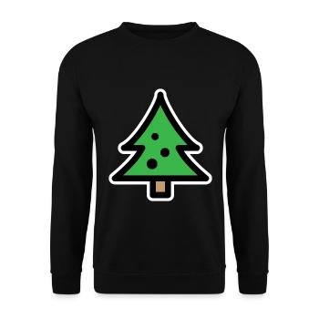 Christmas tree Christmas tree fir tree fir tree - Unisex Sweatshirt - black - Front - Alina (178cm) & Michal (187cm)